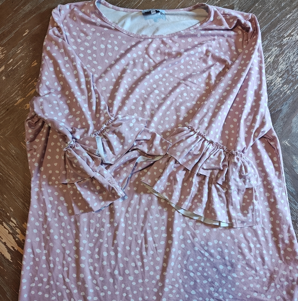 Dainty Jewells Blush Top with White Dots